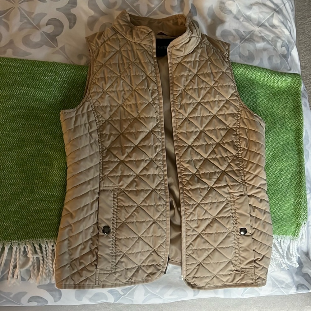 Tan quilted vest